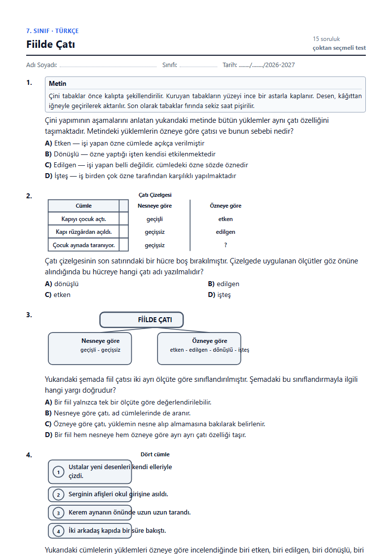Fiilde Çatı çalışma kağıdı önizlemesi